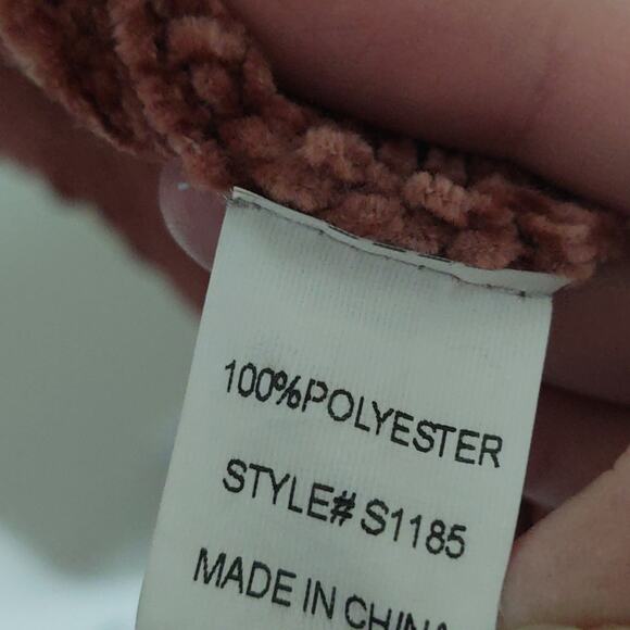 Jodifl dusty rose soft chenille knit oversized cardigan - Picture 4 of 5